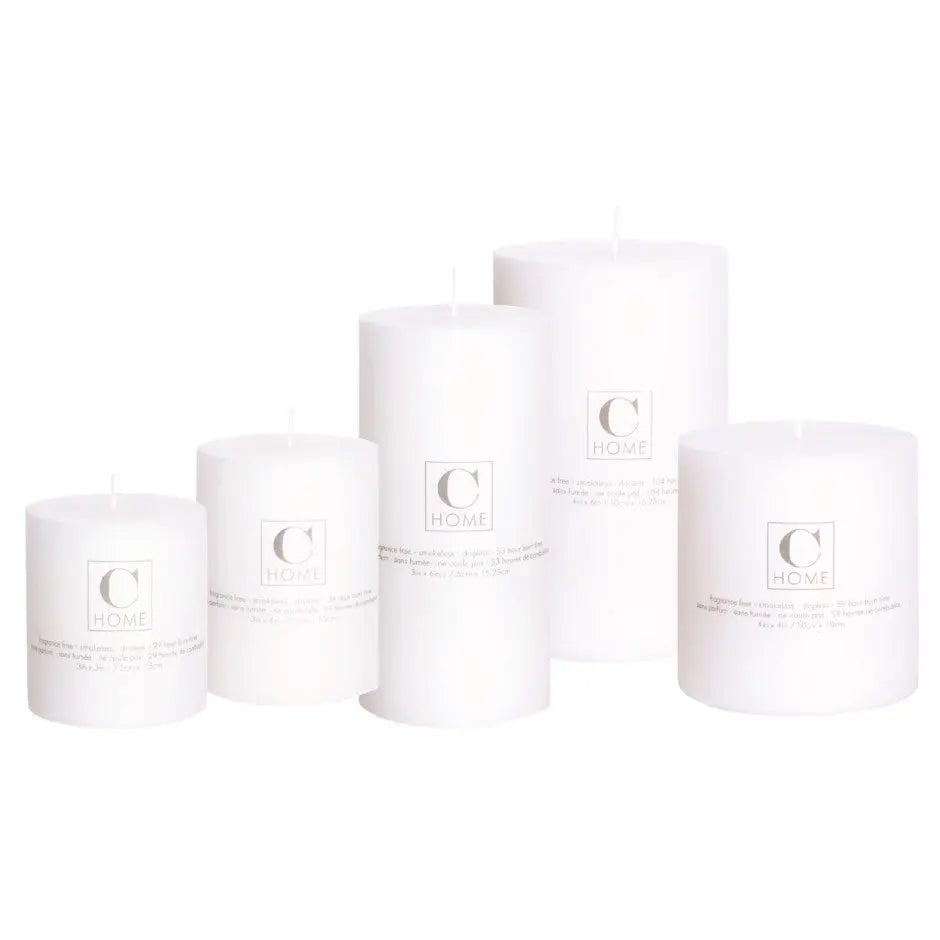 Classic White Pillar Candles - Home Smith