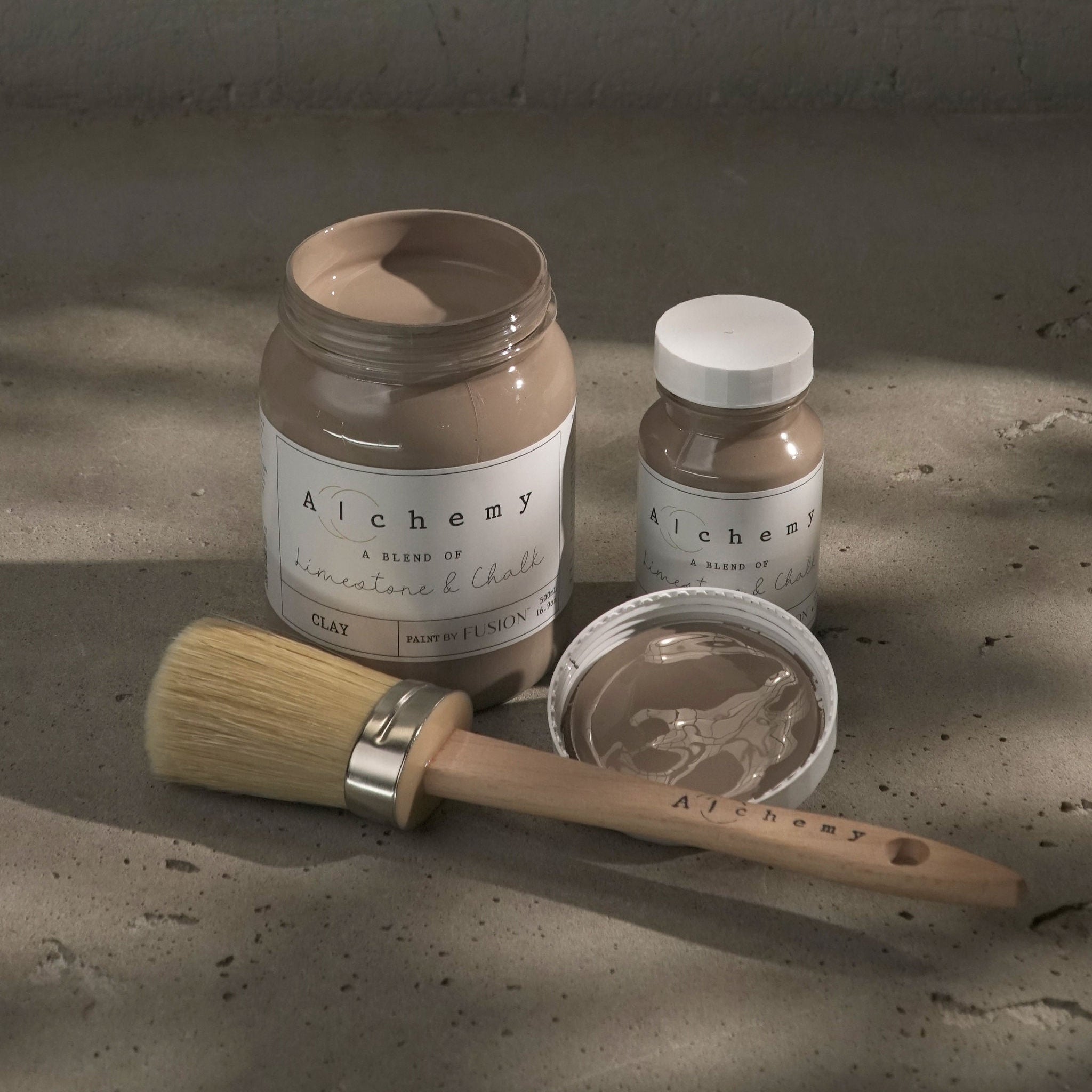Alchemy Limestone and Chalk Furniture Paint by Fusion in Clay at Home Smith