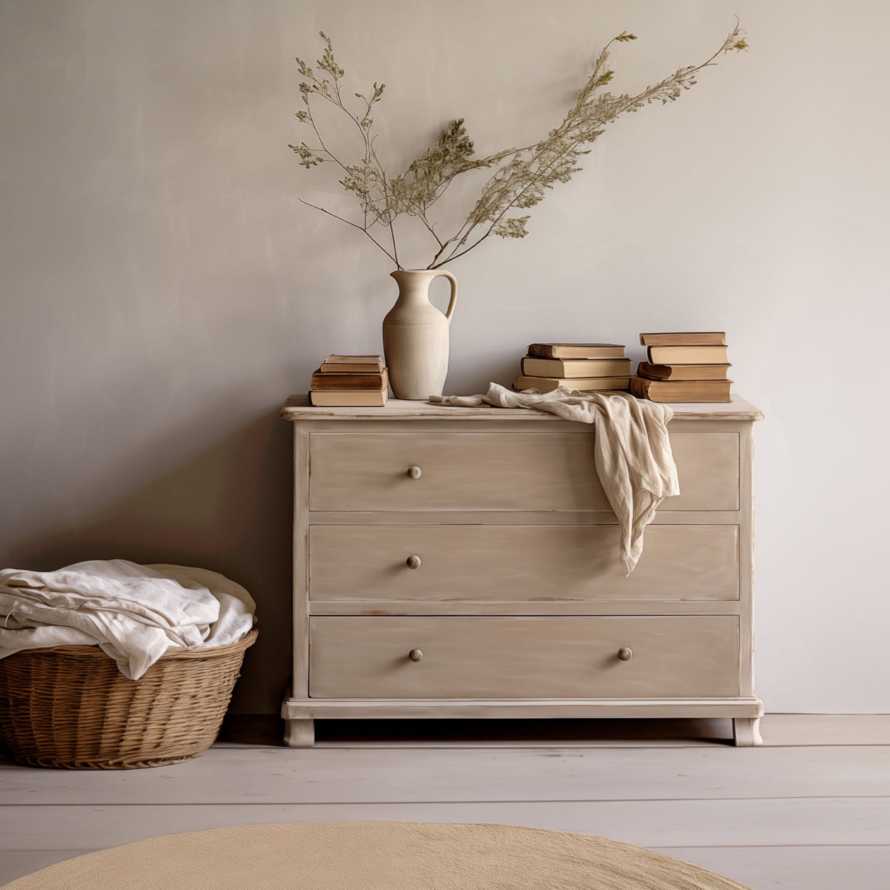 Alchemy Limestone and Chalk Furniture Paint by Fusion in Clay at Home Smith