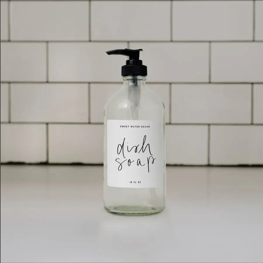 Clear Glass Dish Soap Dispenser - Home Smith