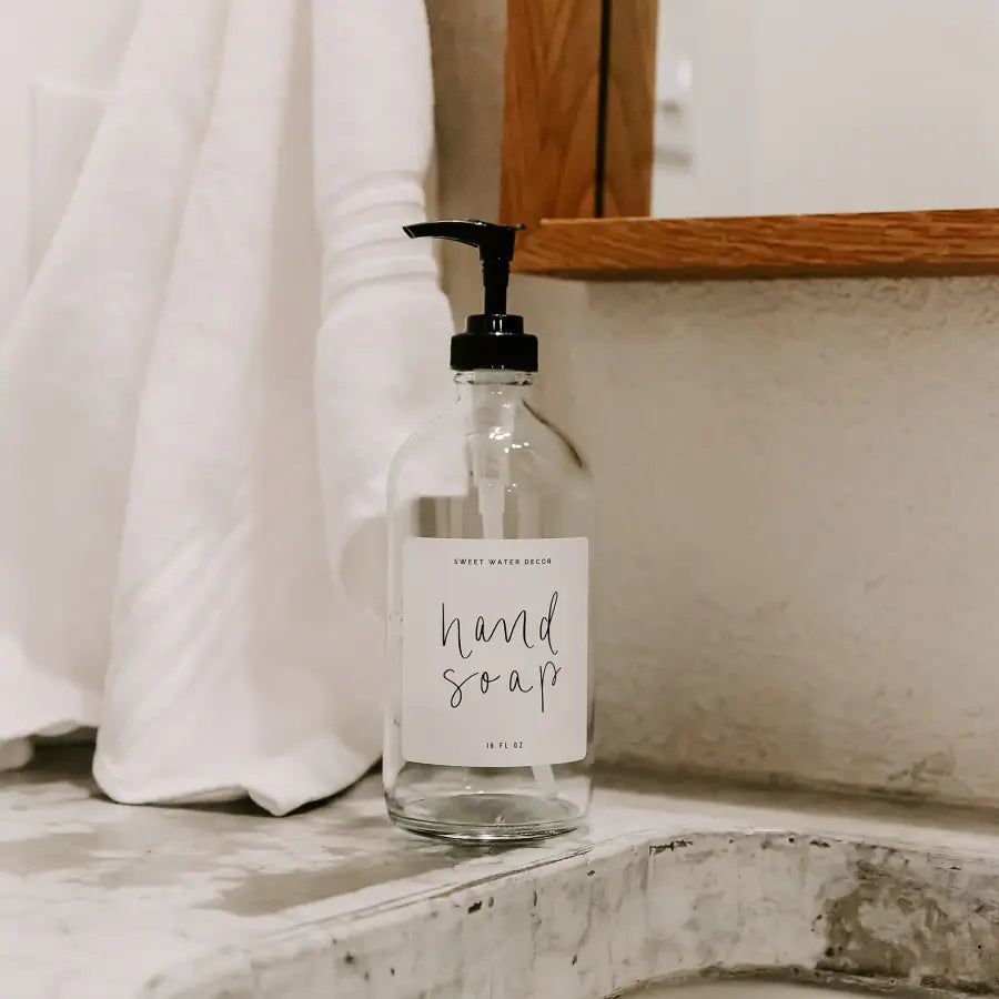 Clear Glass Hand Soap Dispenser - Home Smith