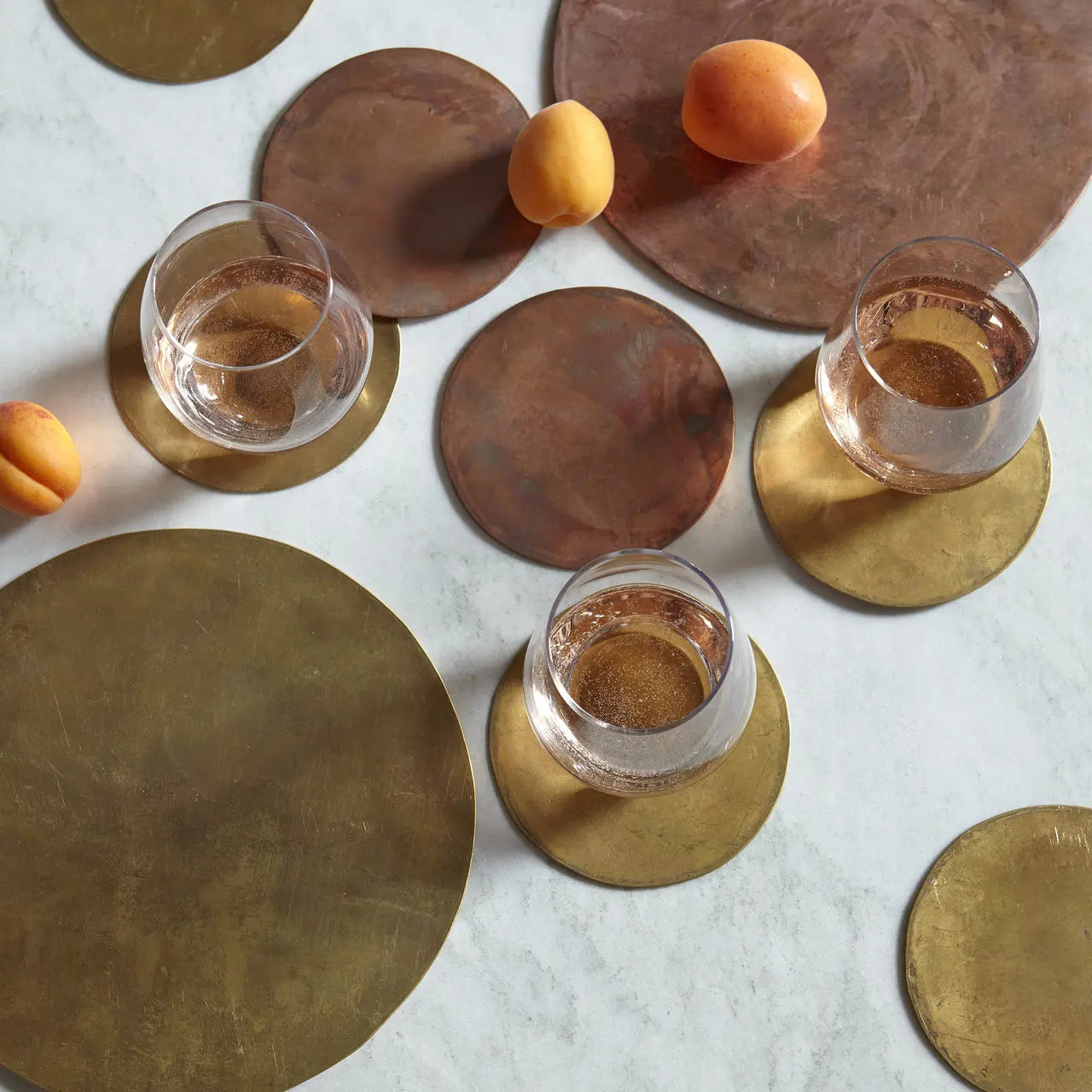 Shop Stunning Solid Brass, Copper, or Nickel Coasters - Perfect for  Entertaining