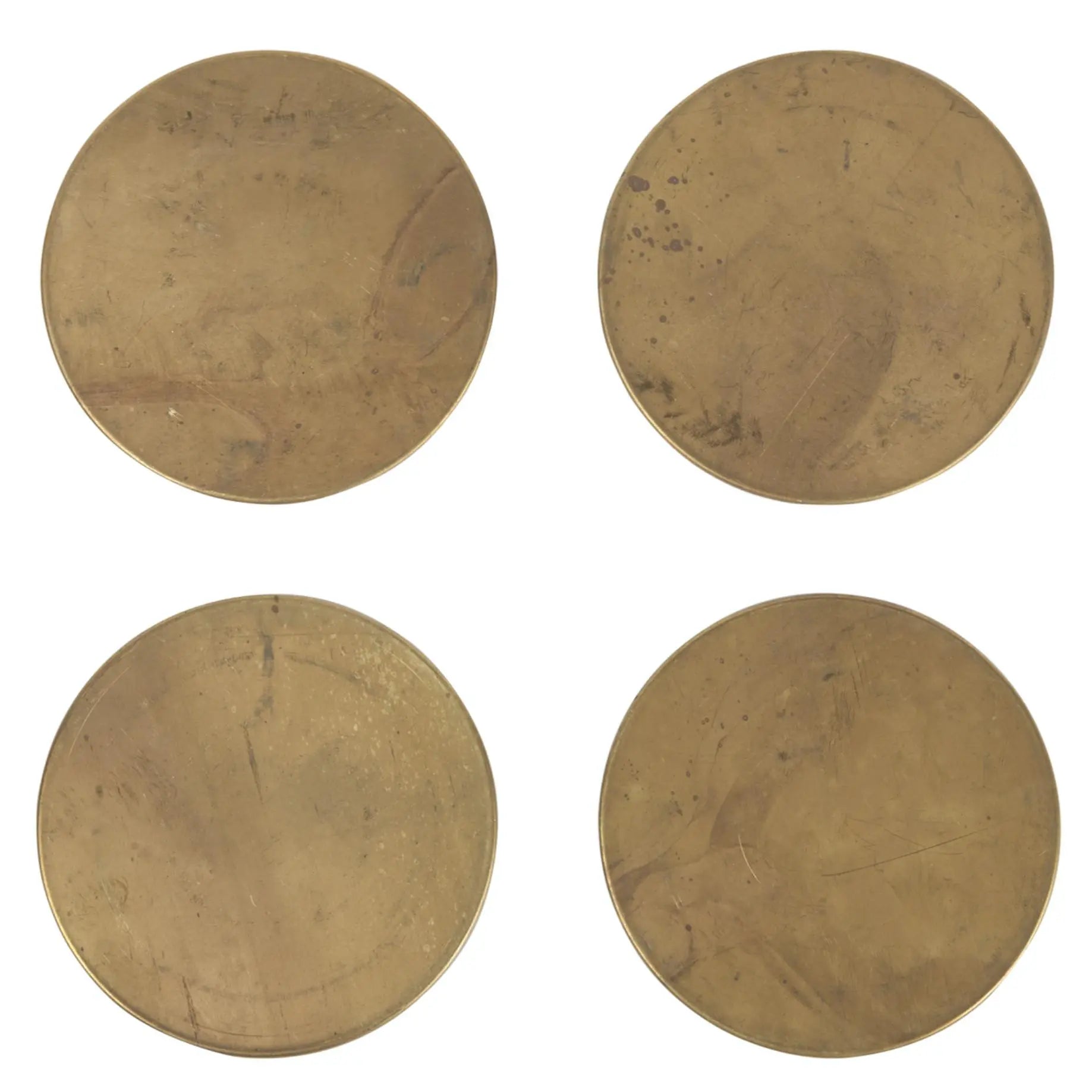 Coasters in Solid Brass Copper or Nickel