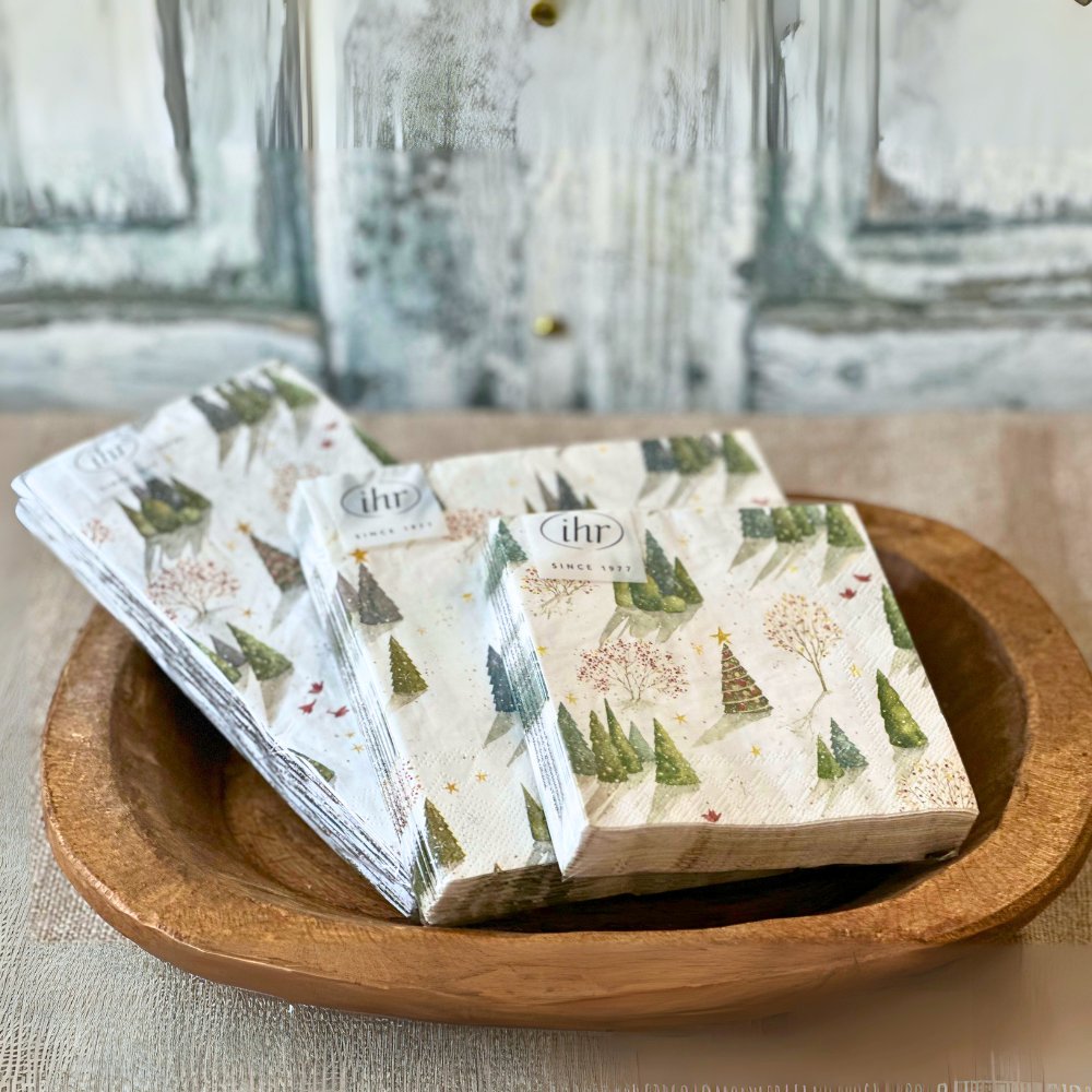 Decorated Holiday Tree Napkins at Home Smith