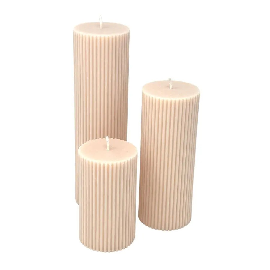 Deepi Soy Pillar Candles in Blush - Home Smith