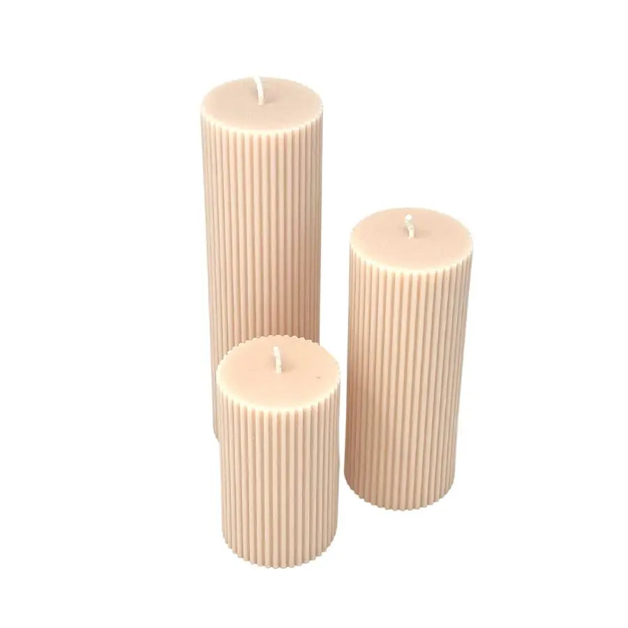 Deepi Soy Pillar Candles in Blush - Home Smith