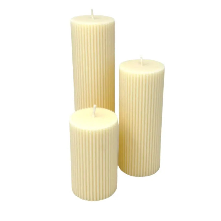 Deepi Soy Pillar Candles in Natural - Home Smith