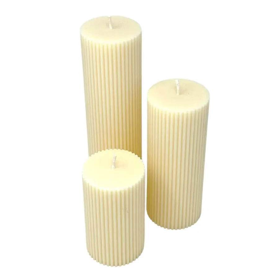 Deepi Soy Pillar Candles in Natural - Home Smith