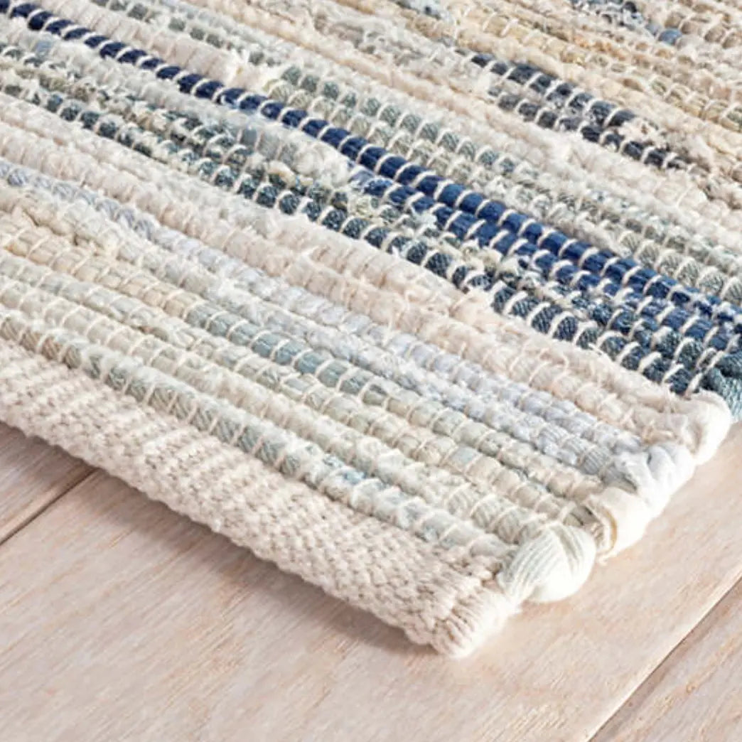 Denim Rag Woven Cotton Rug - Home Smith