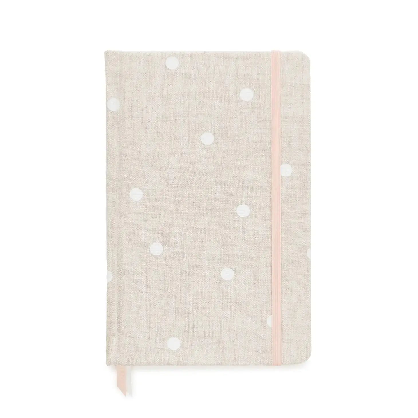 Essential Journal in Flax and White Dot Bookcloth - Home Smith