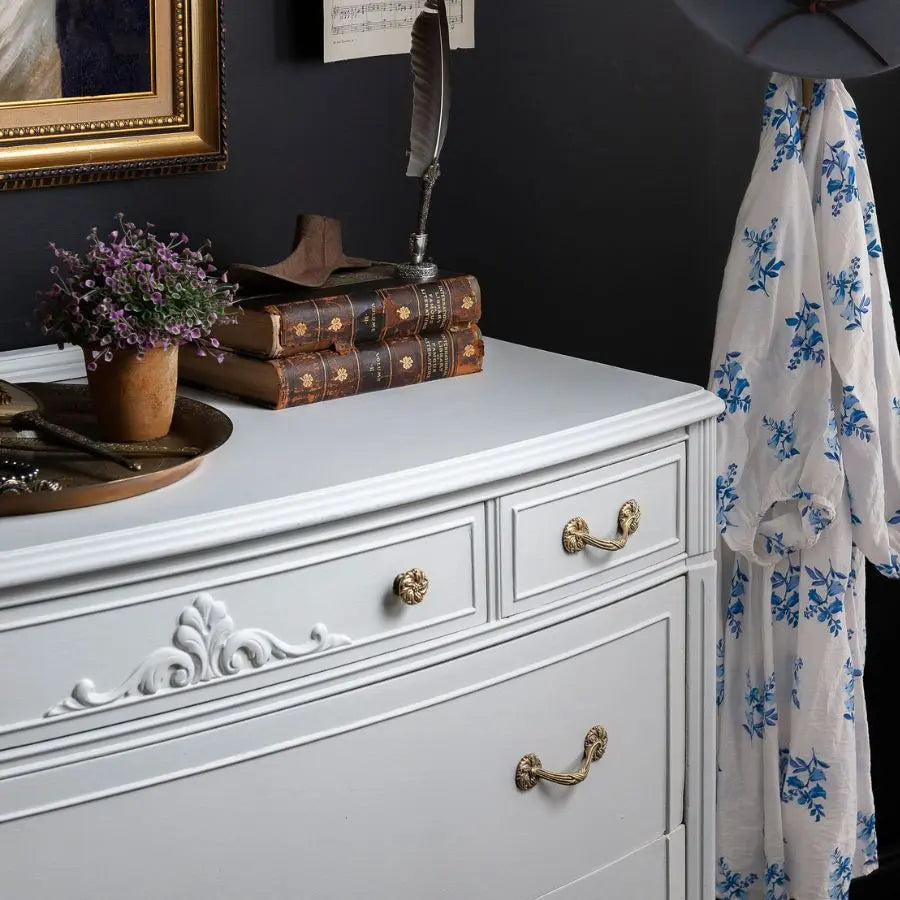 dresser painted in Fusion Mineral Paint Parchment at Home Smith