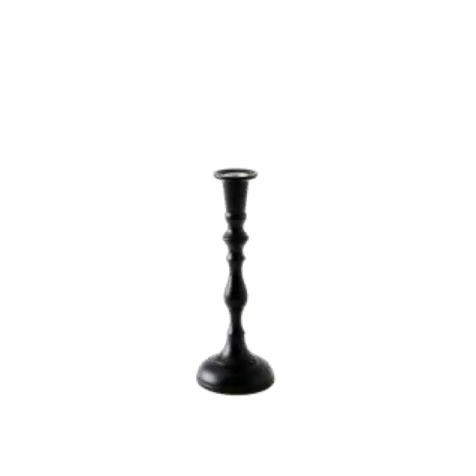 Georgian Beechwood Candlesticks in Black Lacquer - Home Smith