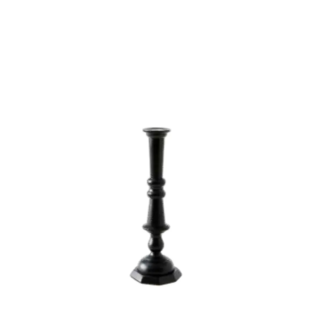 Georgian Beechwood Candlesticks in Black Lacquer - Home Smith