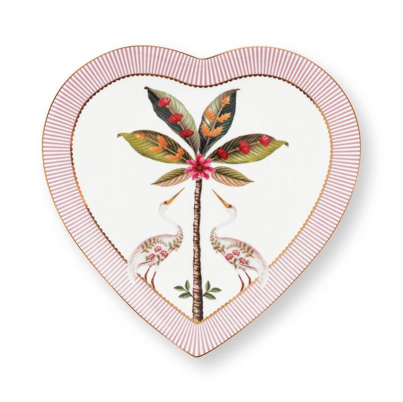 Gift Set of 2 Heart Shape Plates La Majorelle Pink at Home Smith