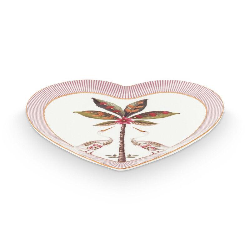 Gift Set of 2 Heart Shape Plates La Majorelle Pink at Home Smith