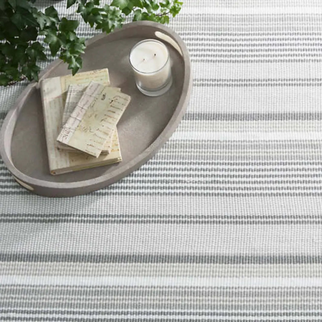 Gradation Ticking Woven Cotton Rug - Home Smith