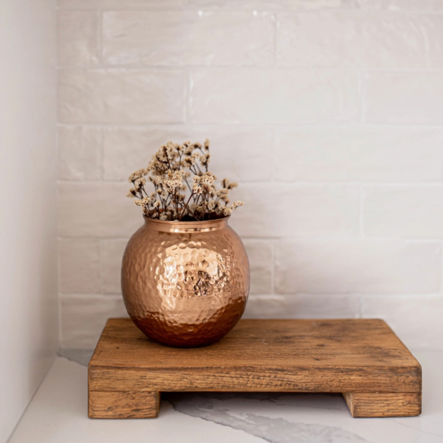 Hand Hammered Copper Flower Vase Pot at Home Smith