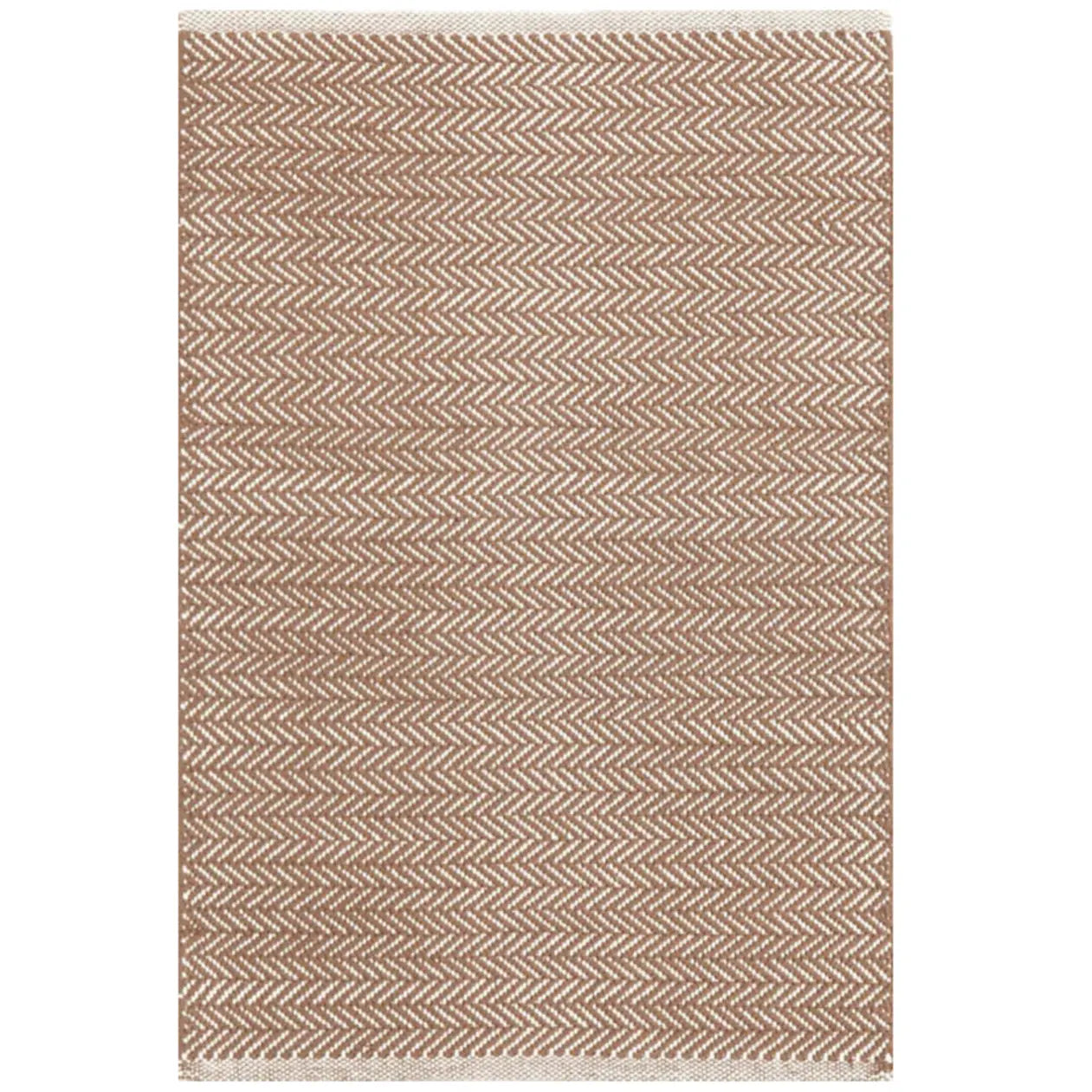 Herringbone Woven Cotton Rug in Stone - Home Smith