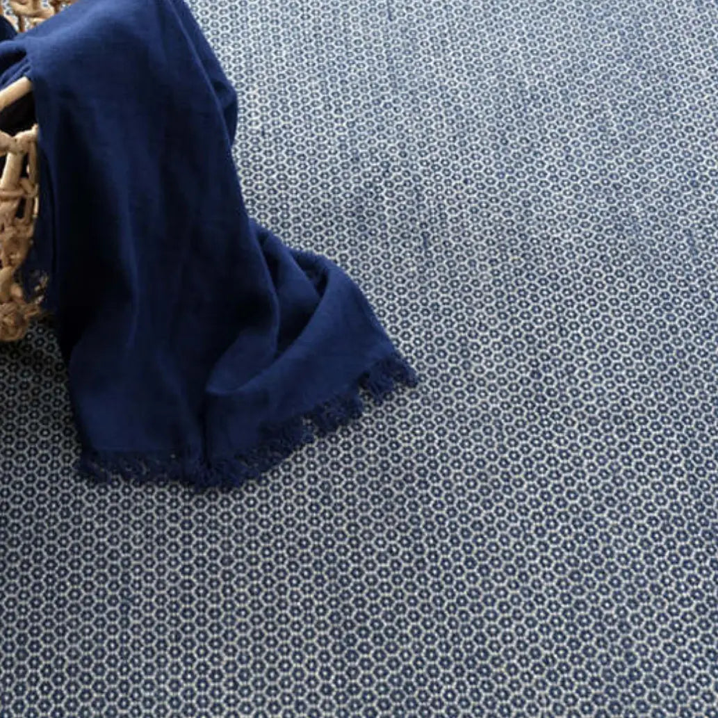 Honeycomb Indigo/Grey Woven Wool Rug - Home Smith