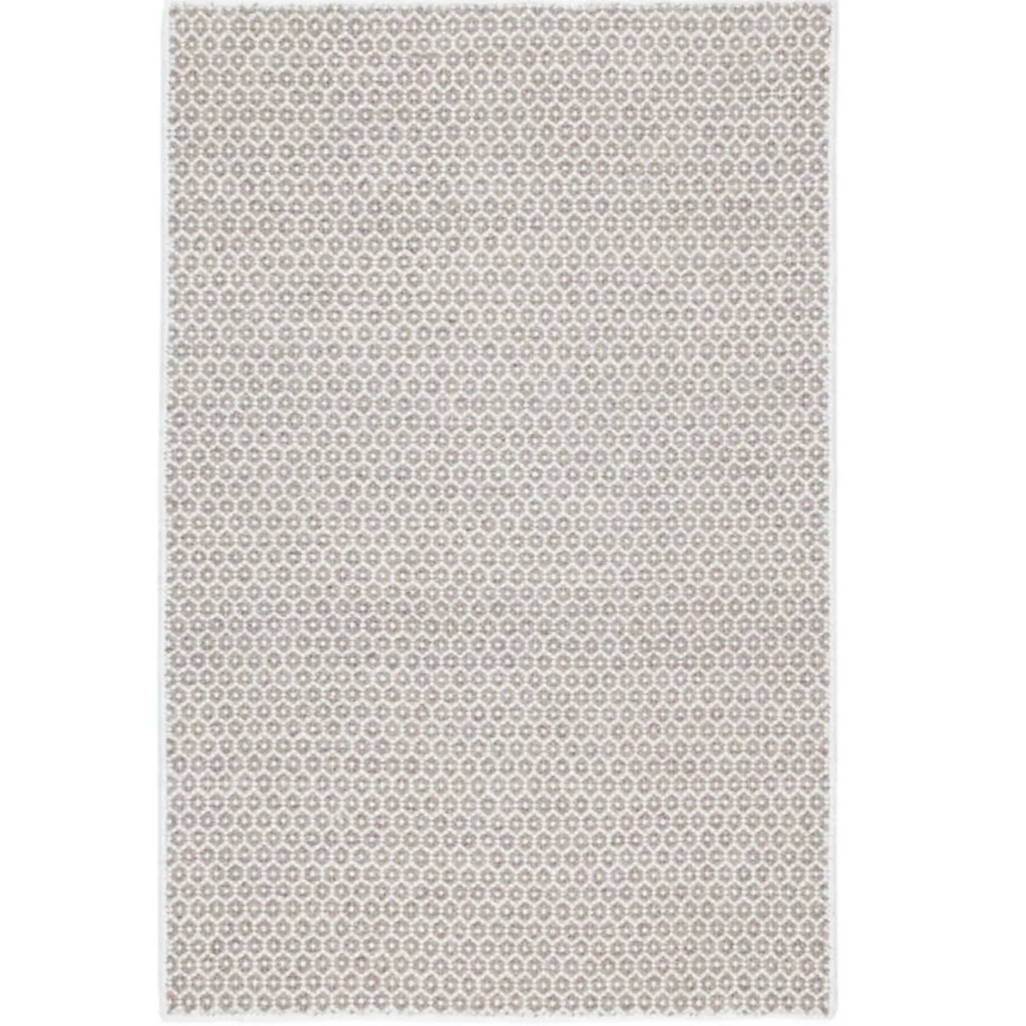 Honeycomb Ivory/Grey Woven Wool Rug - Home Smith