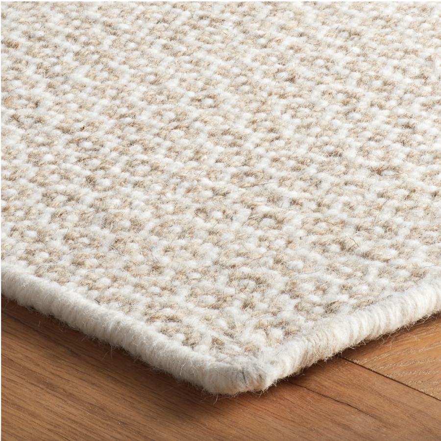 Honeycomb Natural Woven Wool Rug