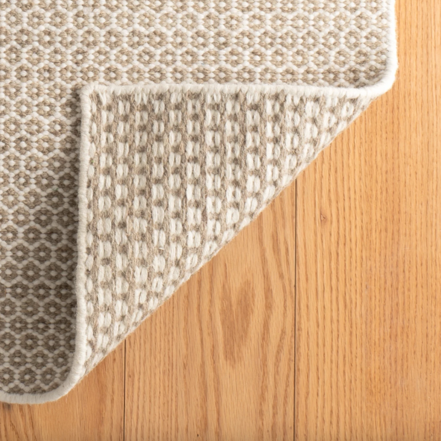 Honeycomb Natural Woven Wool Rug