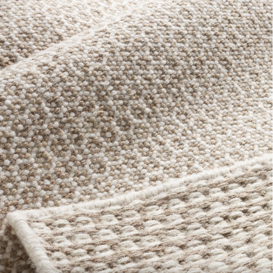 Honeycomb Natural Woven Wool Rug