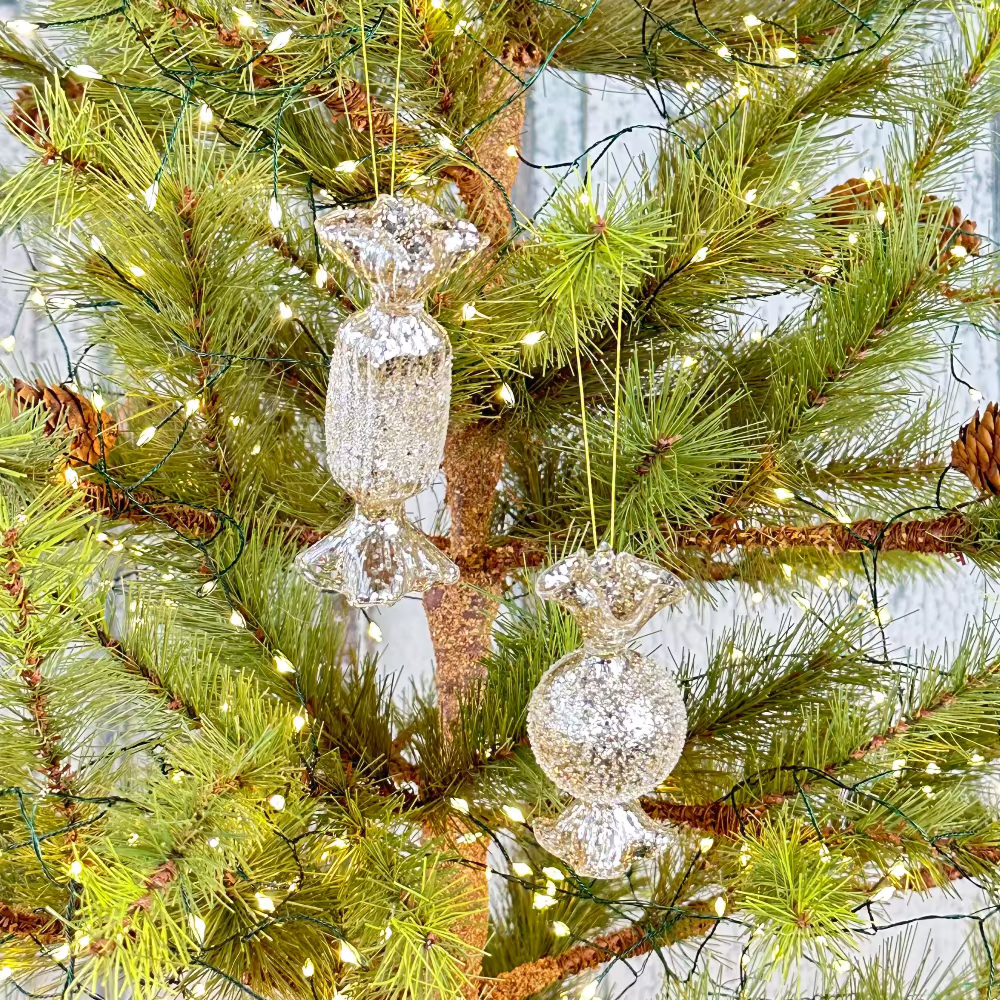 Glass Candy Iced Gold Ornaments at Home Smith