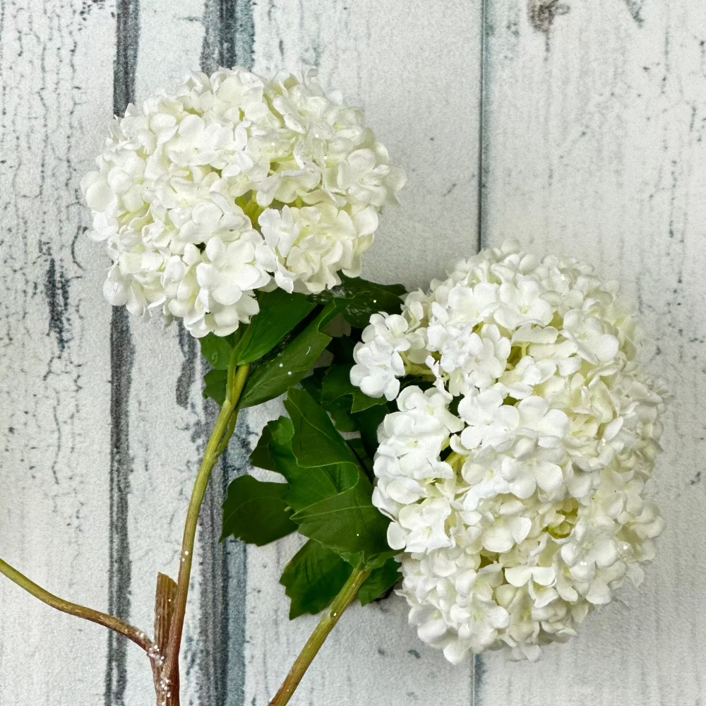 Iced Hydrangea Snowball Branch - Home Smith