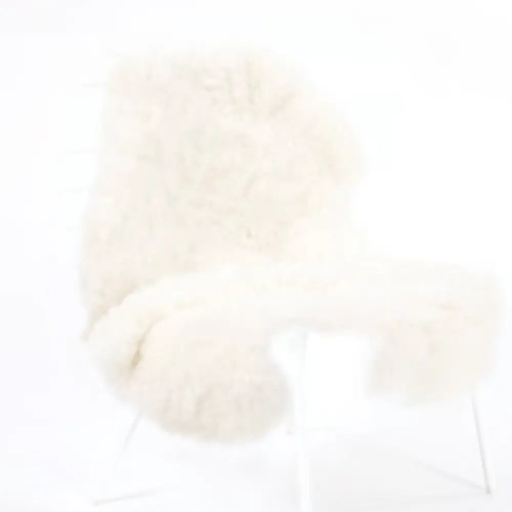 Icelandic Sheepskin Throw in Shorn White - Home Smith