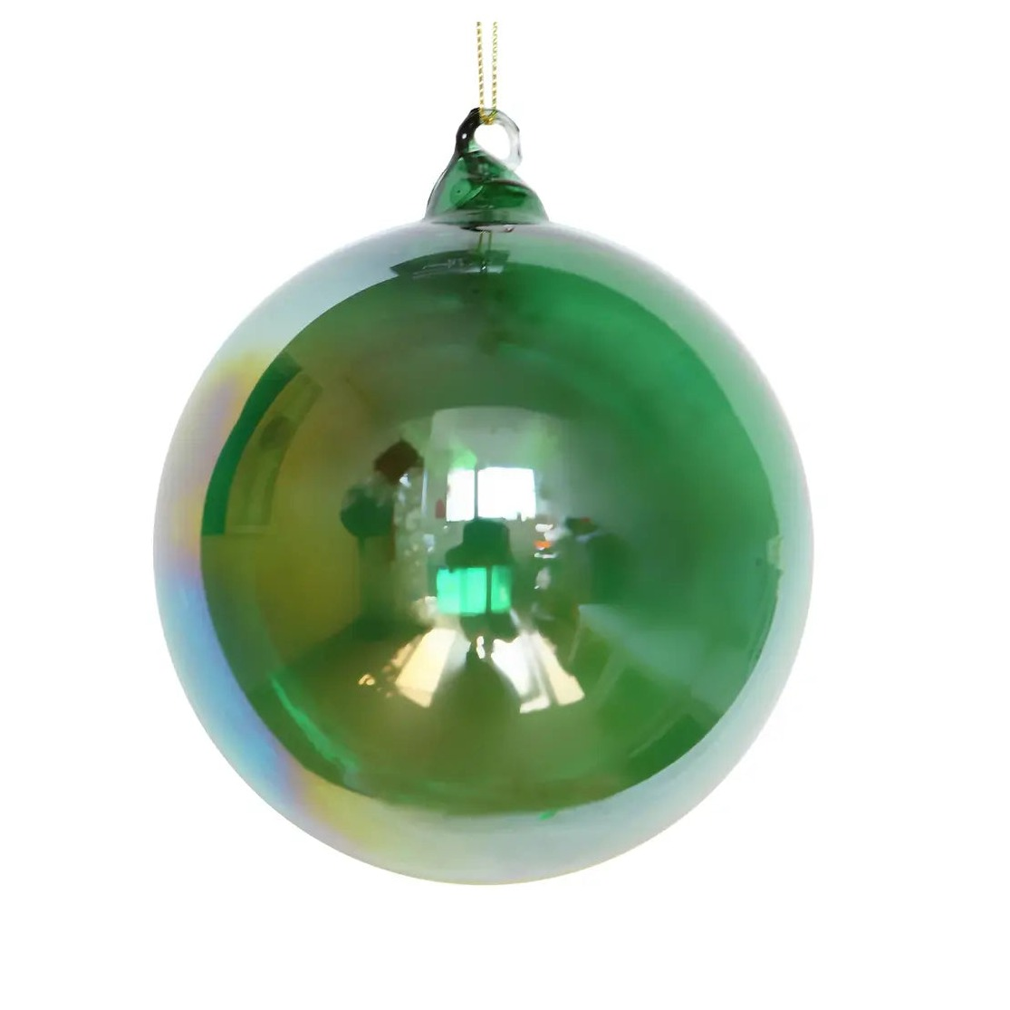 Jim Marvin Bottle Glass Ornament in Emerald Green - Home Smith
