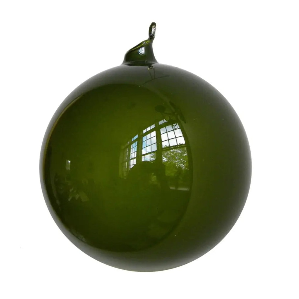 Jim Marvin Bubblegum Glass Ornament in Moss Green - Home Smith