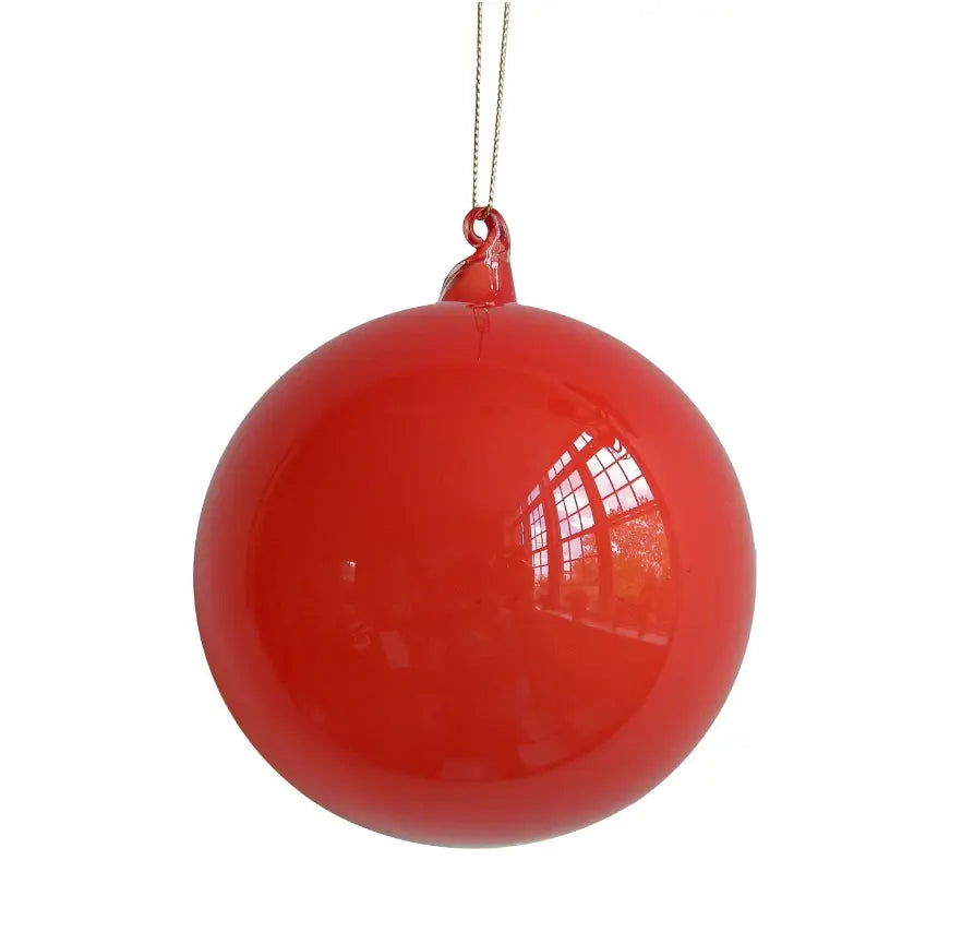 Home Smith Jim Marvin Bubblegum Glass Ornaments in Coral Winward Holiday Ornaments