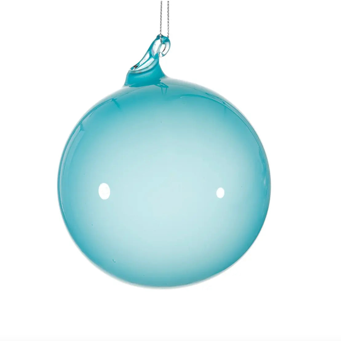 Home Smith Jim Marvin Bubblegum Glass Ornaments in Light Turquoise Winward Holiday Ornaments