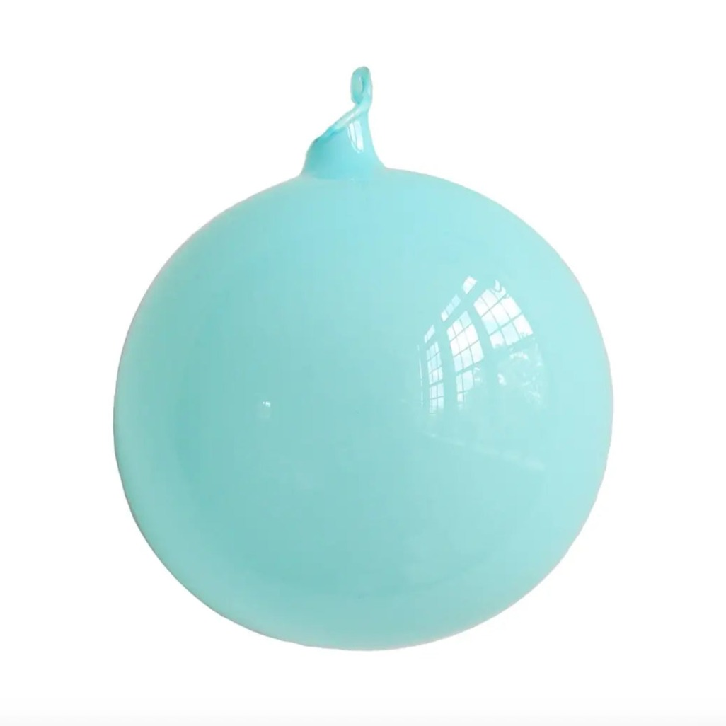 Home Smith Jim Marvin Bubblegum Glass Ornaments in Turquoise Winward Holiday Ornaments