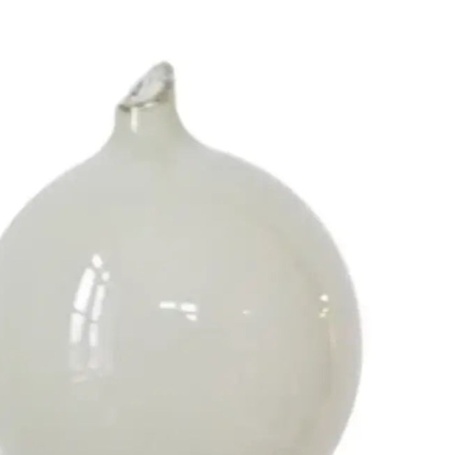 Home Smith Jim Marvin Bubblegum Glass Ornaments in White Winward Holiday Ornaments