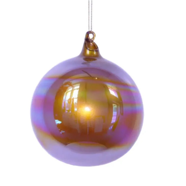 Jim Marvin Pearl Glass Ornament in Burnished Gold - Home Smith