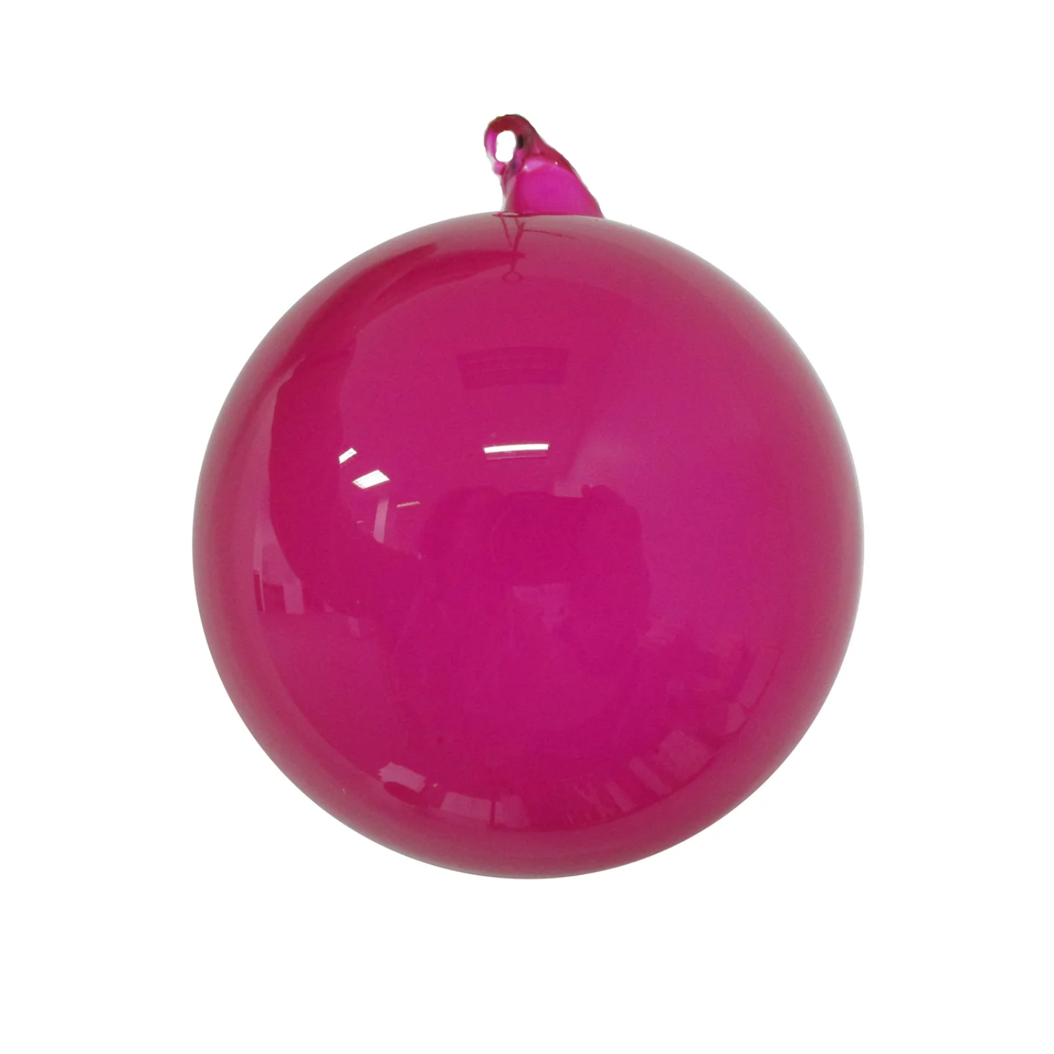 Jim Marvin Bubblegum Glass Ornament in Fuchsia at Home Smith
