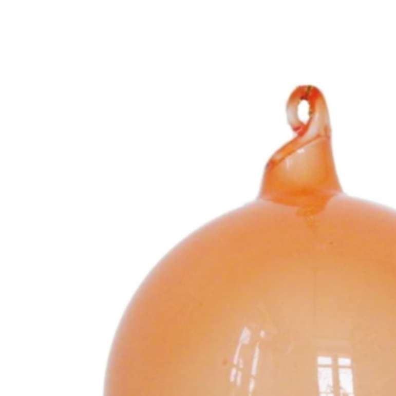Jim Marvin Bubblegum Glass Ornament in Peach at Home Smith