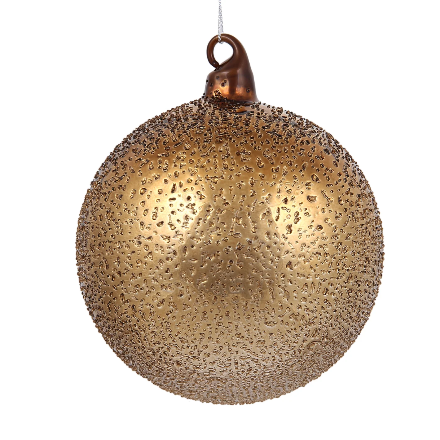 Jim Marvin Glass Beaded Ornament in Gold at Home Smith