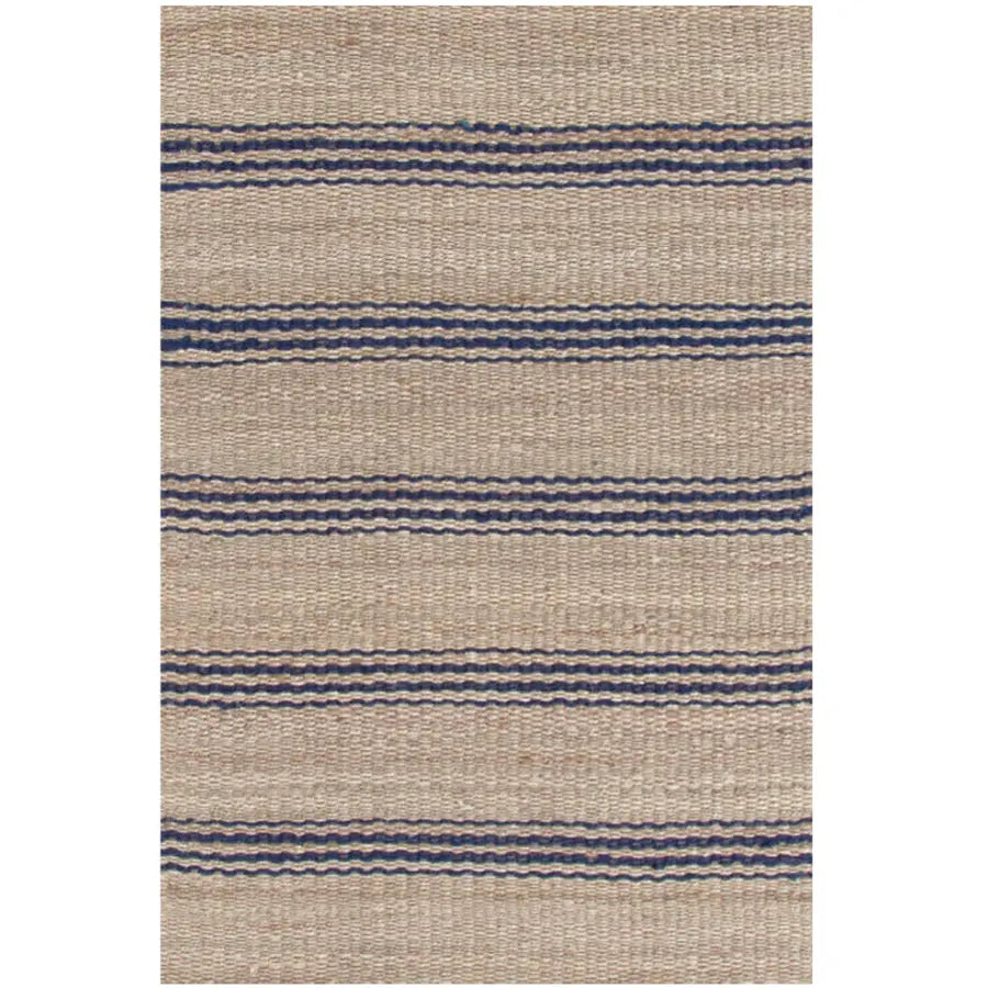 Jute Ticking Indigo Rug - Home Smith