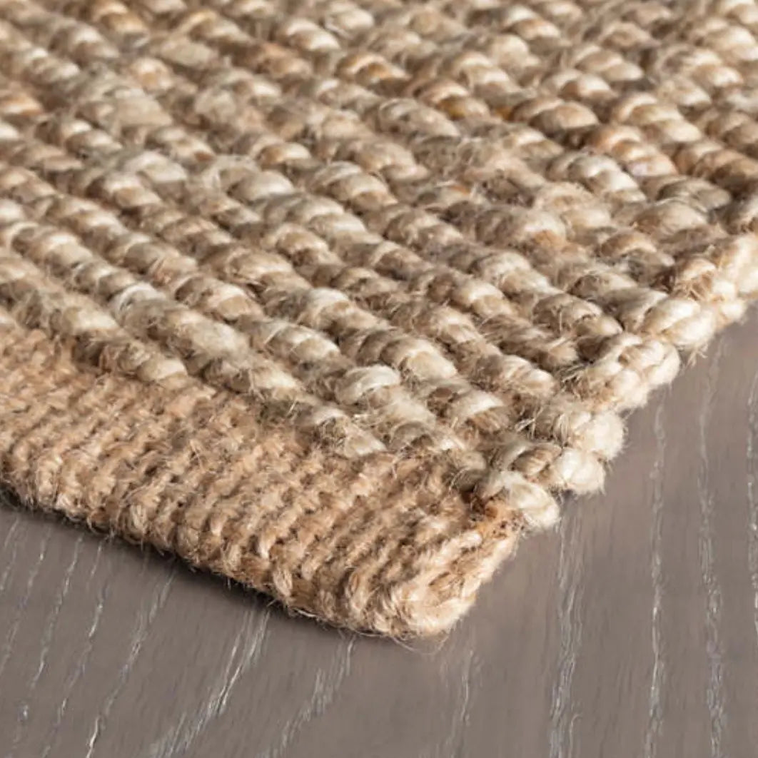 Jute Ticking Indigo Rug - Home Smith