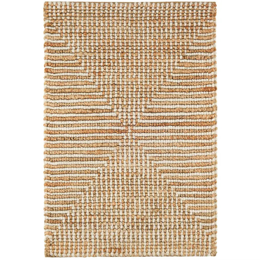 Kelan Ivory Handwoven Jute and Wool Rug - Home Smith