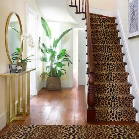 Leopard Micro Hooked Wool Rug - Home Smith