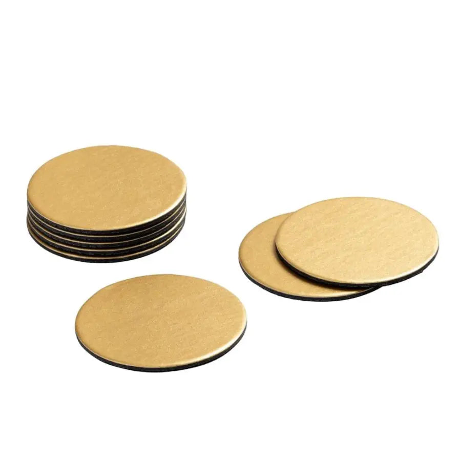 Luster Gold Felt-Backed Coasters - Box of 8 - Home Smith