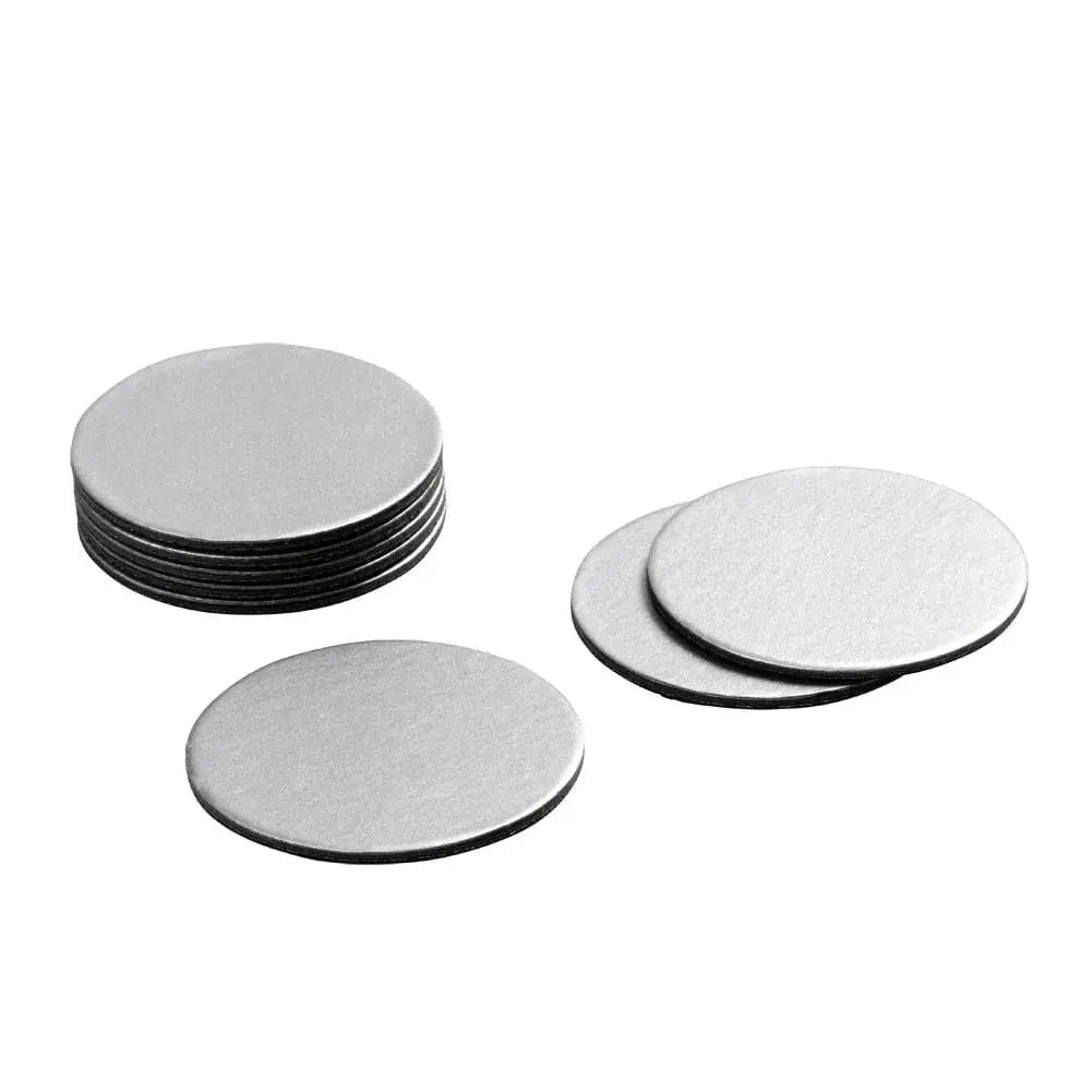 Luster Silver Felt-Backed Coasters - Box of 8 - Home Smith