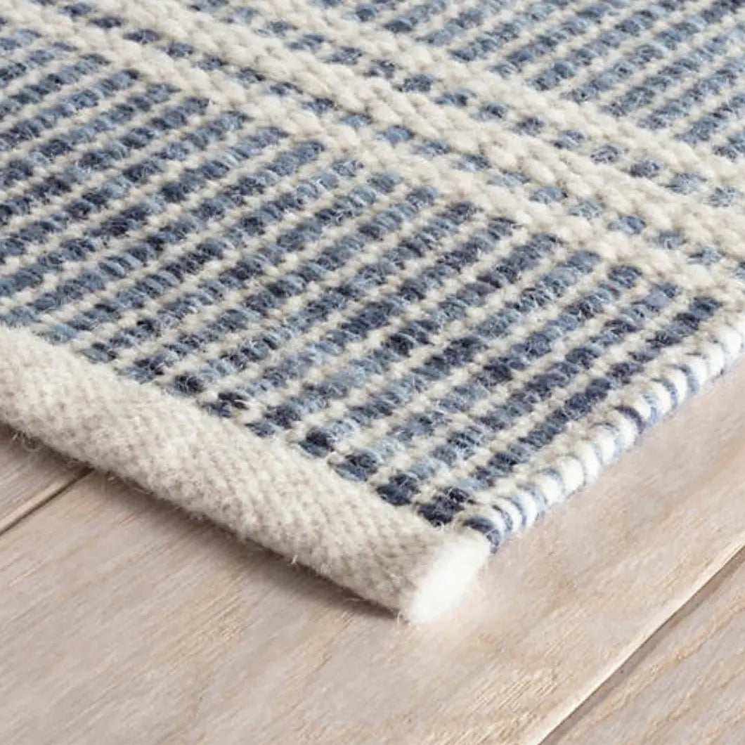 Malta Blue Woven Wool Rug - Home Smith