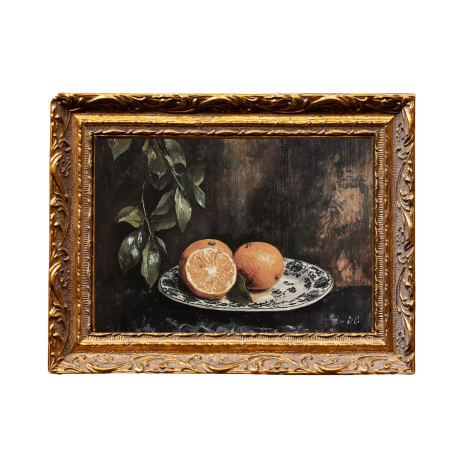 Mandarin Vintage Style Gold Framed Art at Home Smith