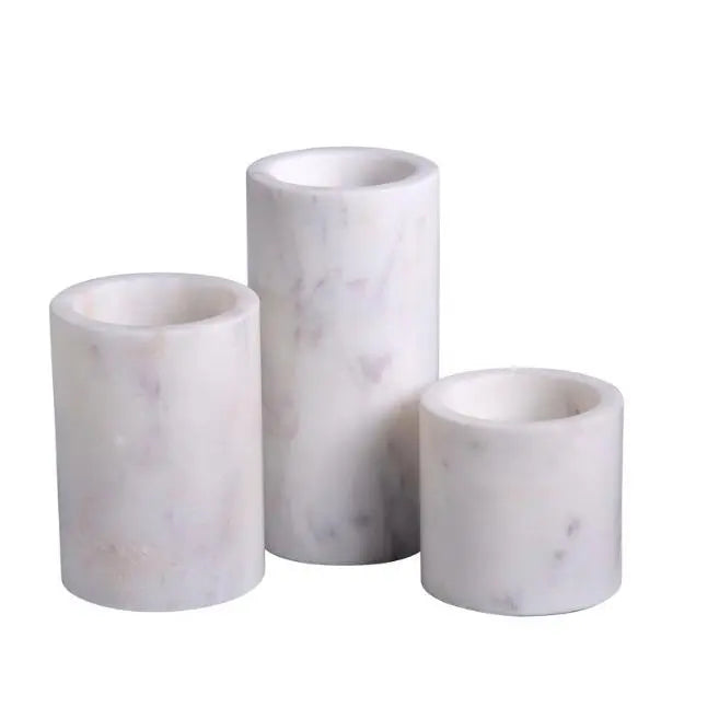 Marble Tea Light Holders - Set of 3 - Home Smith