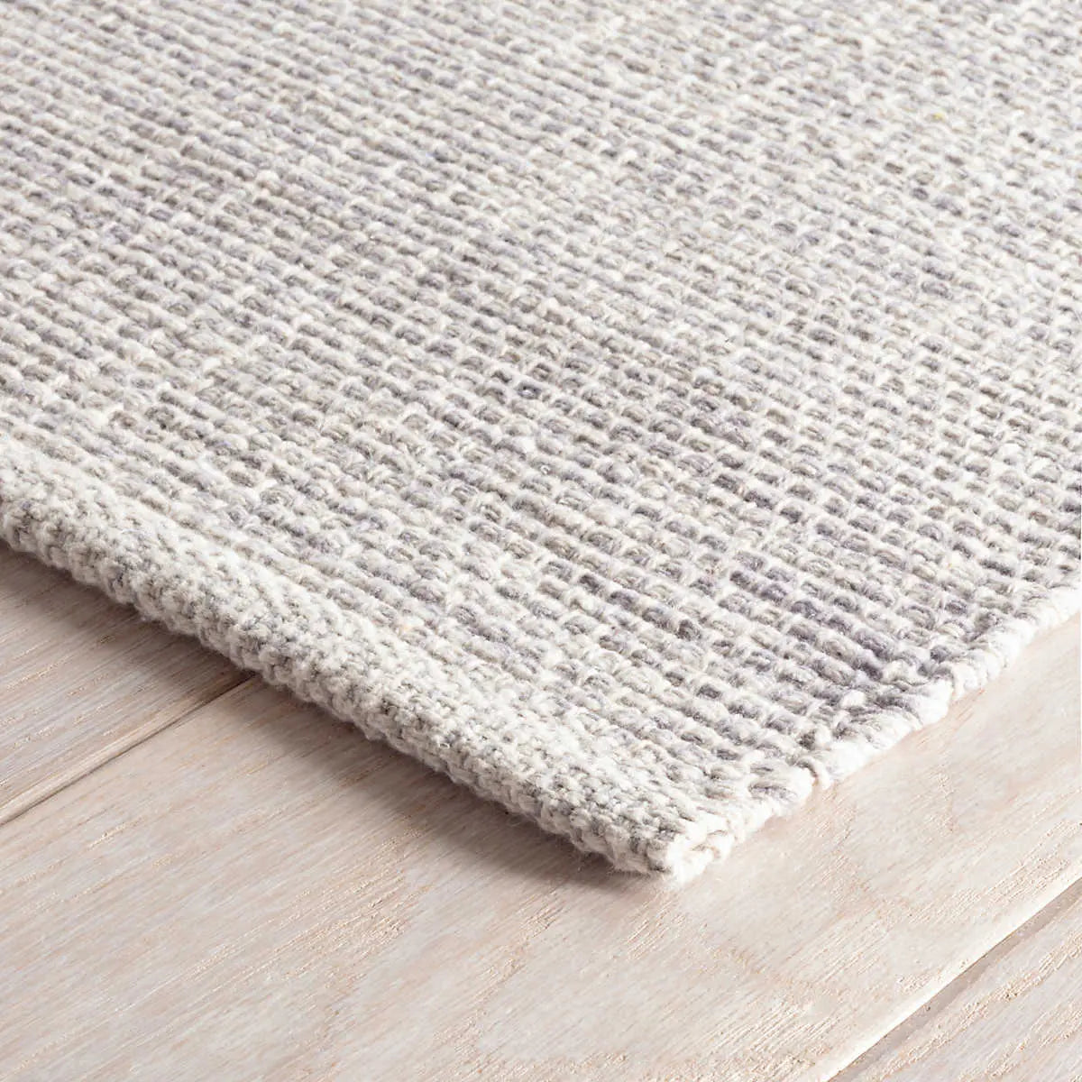 Marled Grey Woven Cotton Rug - Home Smith